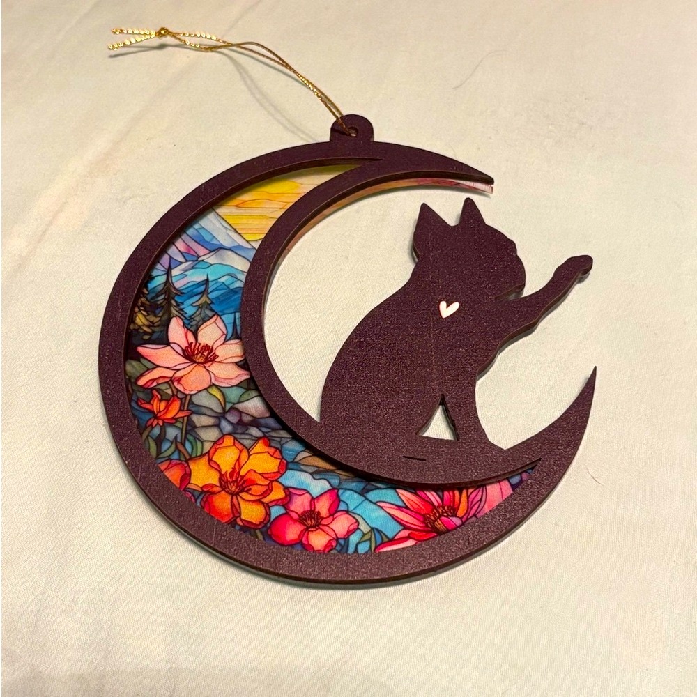 NIB Boston Terrier Memorial Suncatcher - For Personalization